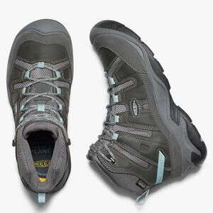 KEEN Women's Circadia Mid Waterproof Hiking Boot Gray Size 7 Gorpcore